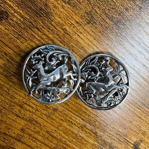 Vintage Sarah Coventry Deer Clip Earrings